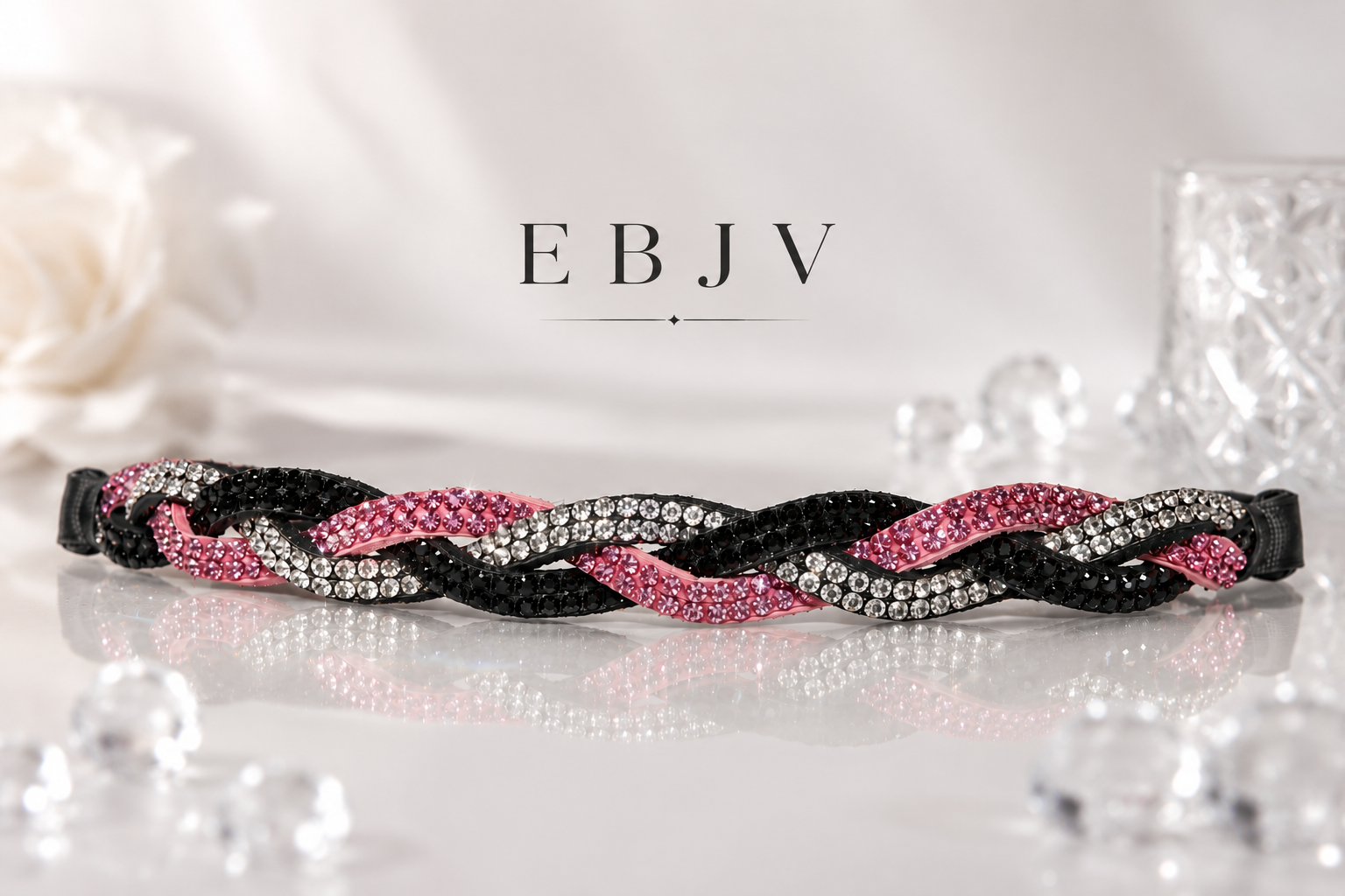Frontal tressé strass