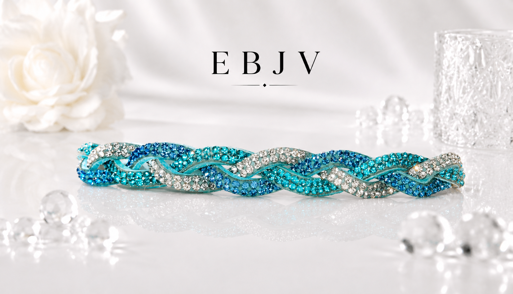 Frontal tressé strass