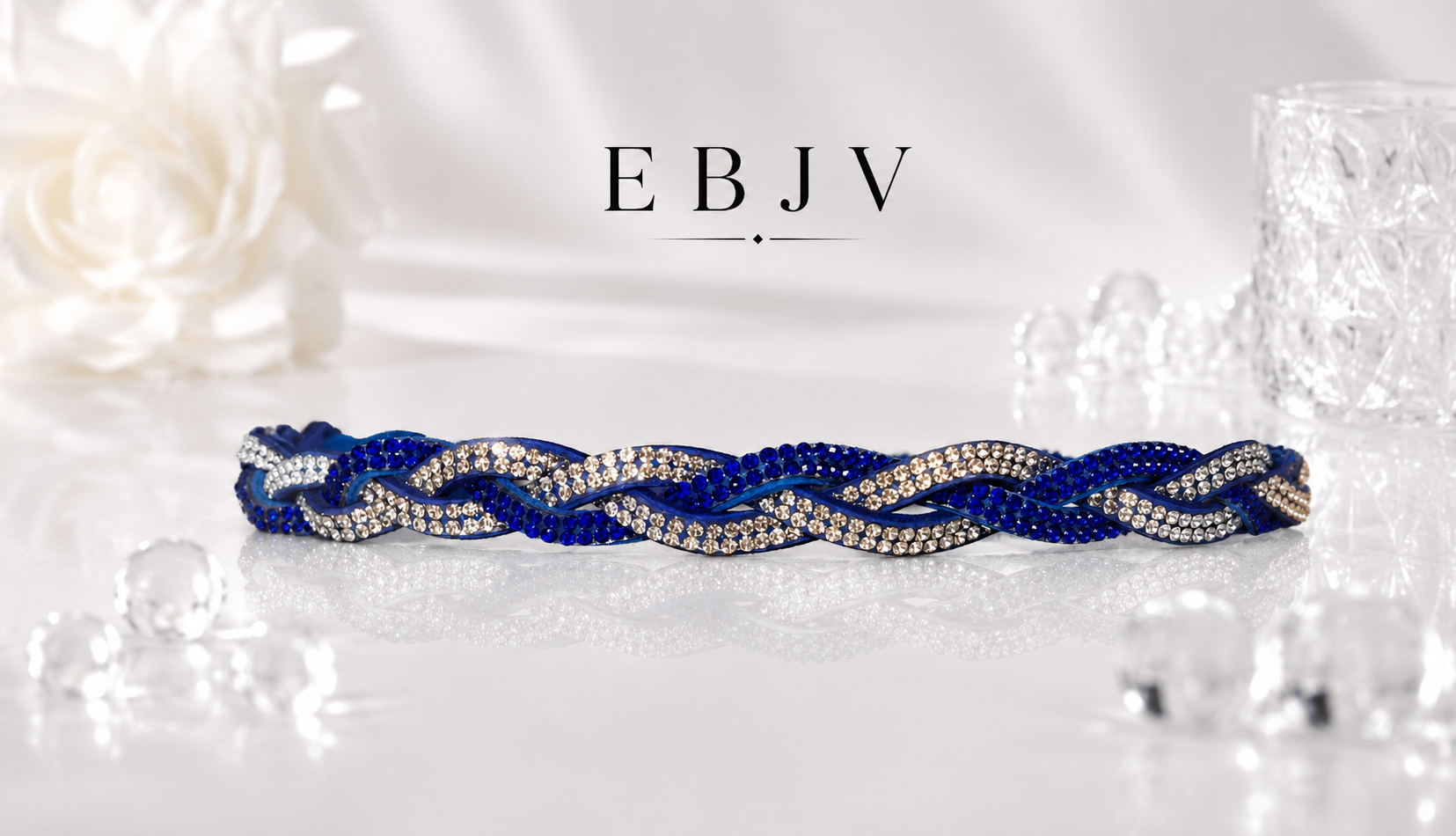 Frontal tressé strass