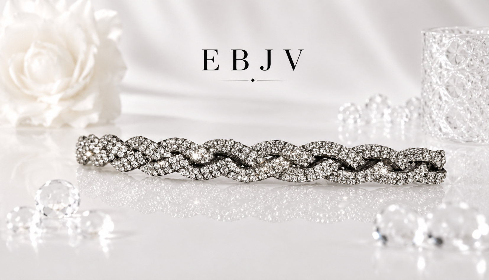 Frontal tressé strass