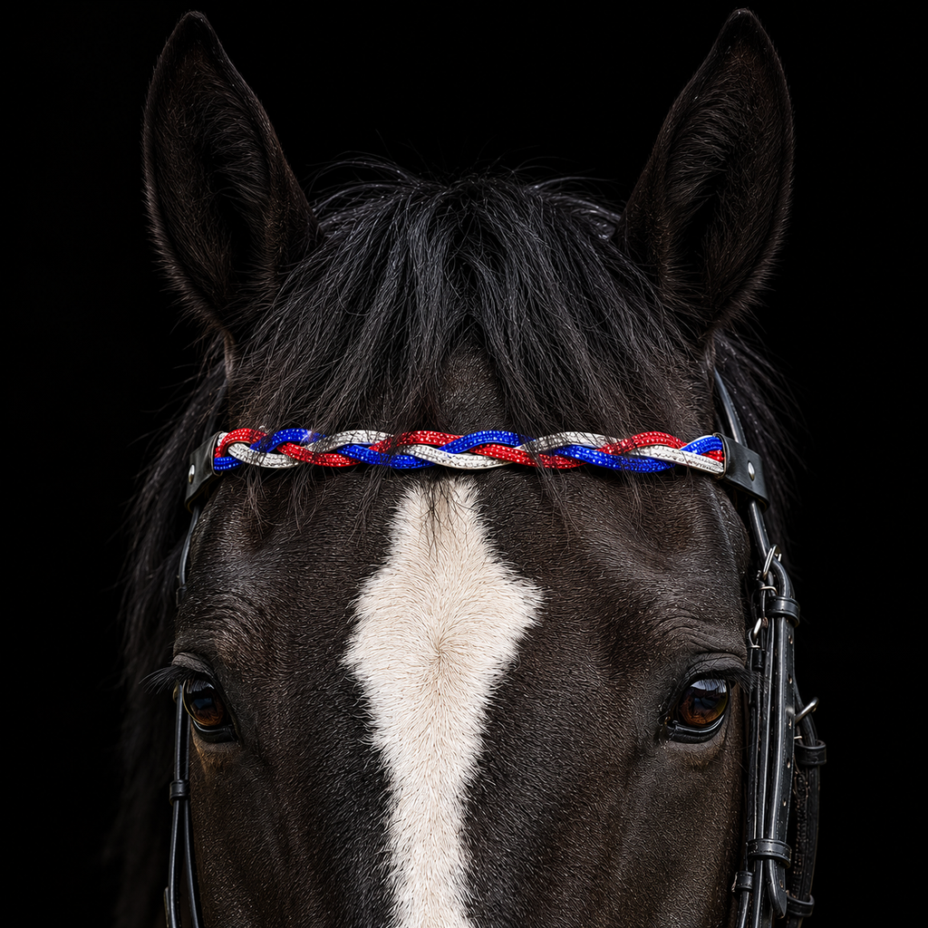 Frontal tressé strass