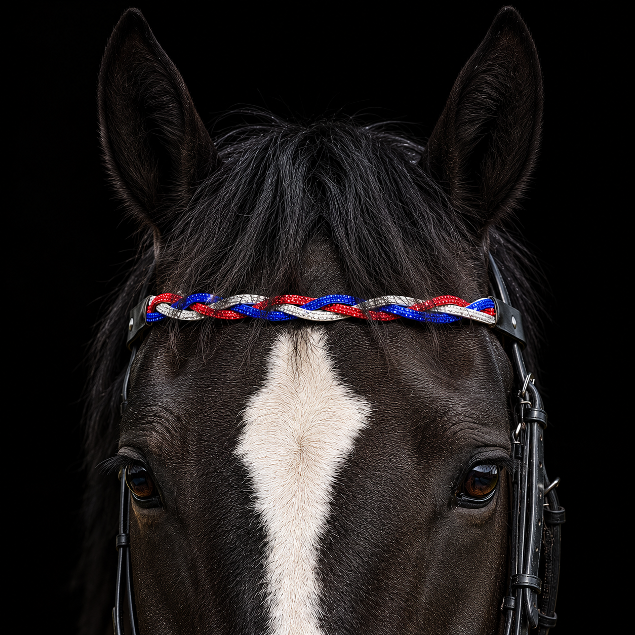 Frontal tressé strass