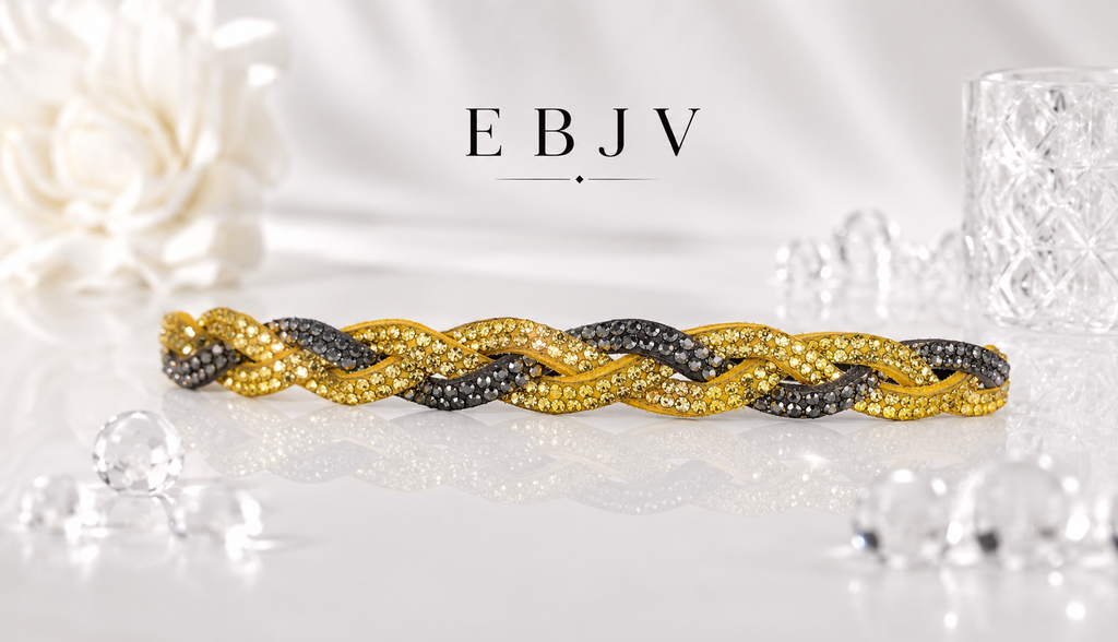 Frontal tressé strass