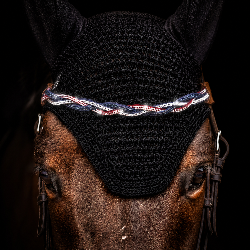 Frontal tressé strass